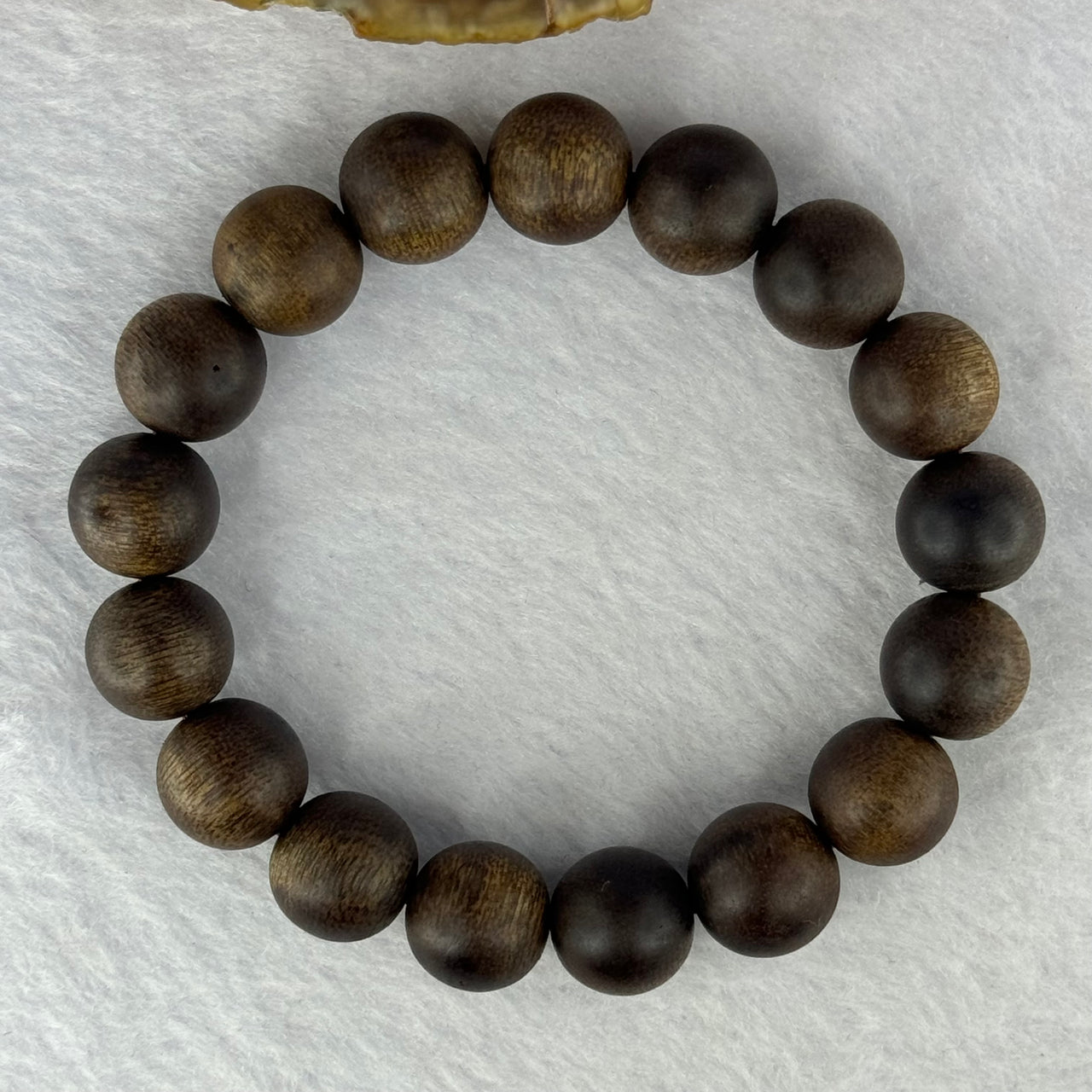 Natural China Hainan Agarwood Beads Bracelet 中国海南沉香木手链（Half Sinking) 16.39g 18cm 13.0mm 17 Beads