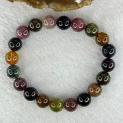 Good Grade Natural Tourmaline Beads Bracelet 好的天然碧玺珠手链 29.21g 16cm 9.9mm 20 Beads - Huangs Jadeite and Jewelry Pte Ltd