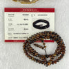 Natural Dark Brownish Yellow Flower Amber Beads Necklace 天然花珀项链 12.58g 58cm 6.6mm 109 Beads