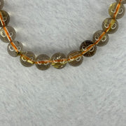 Natural Golden Rutilated Quartz Beads 天然金发水晶手链 15.73g 15.5cm 7.8mm 25 Beads - Huangs Jadeite and Jewelry Pte Ltd