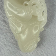 Natural White Nephrite Benefactor Display Hand play 92.43g 83.8 by 40.6 by 22.4mm - Huangs Jadeite and Jewelry Pte Ltd