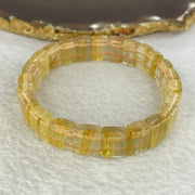 High Quality Natural Golden Rutilated Quartz Quartz Shou Pai Bracelet 顺发金手拍链 32.78g 12.0 mm by 10.4 by 6.7 mm 23 Beads - Huangs Jadeite and Jewelry Pte Ltd