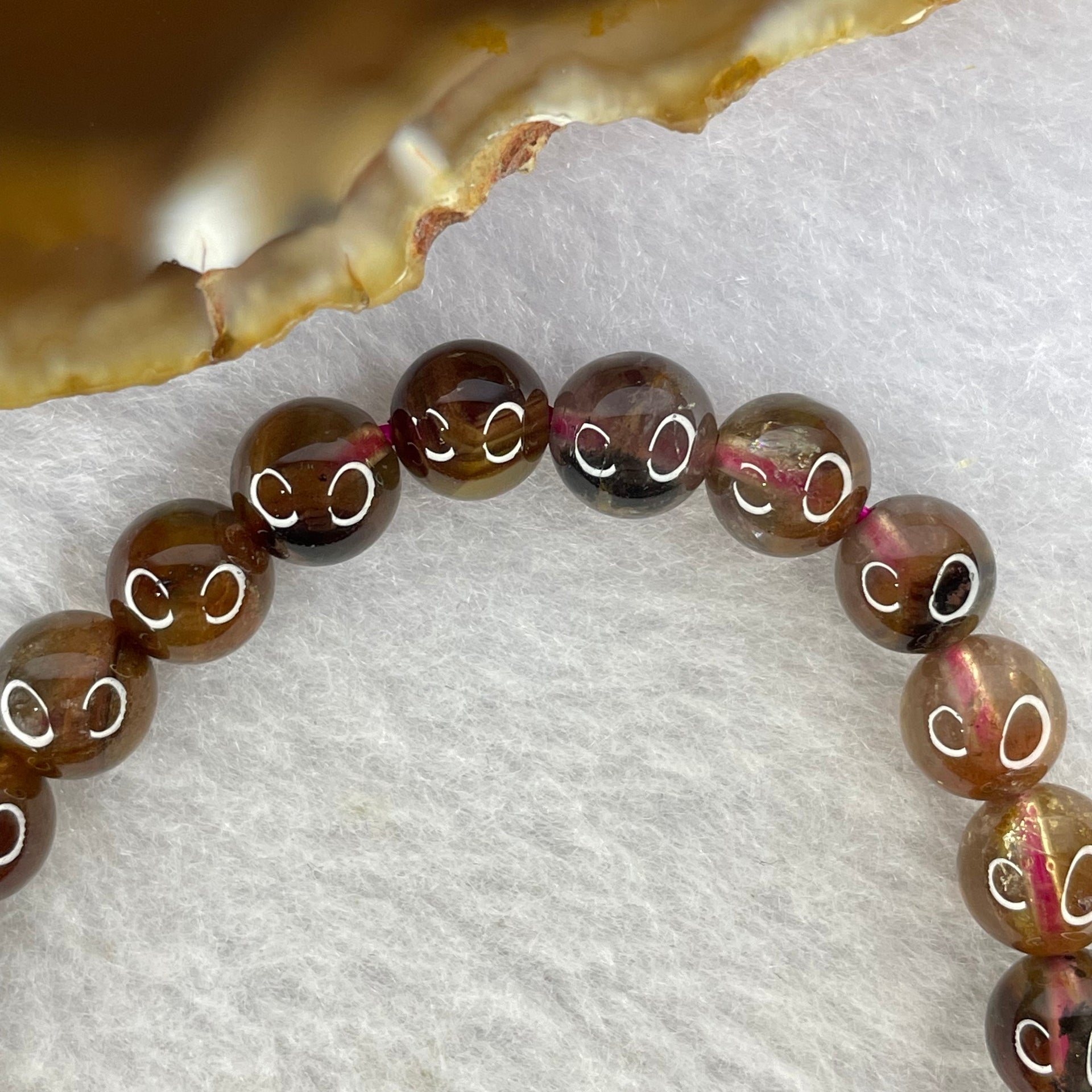 Natural Auralite Crystal Bracelet 极光手链 13.26g 7.4 mm 26 Beads - Huangs Jadeite and Jewelry Pte Ltd