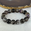 Rare XL Very Good Grade Natural Transparent Dark Black Super 7 Beads Bracelet 非常好的等级天然透明深黑色超级七珠手链 68.46g 20cm 14.9mm 16 Beads