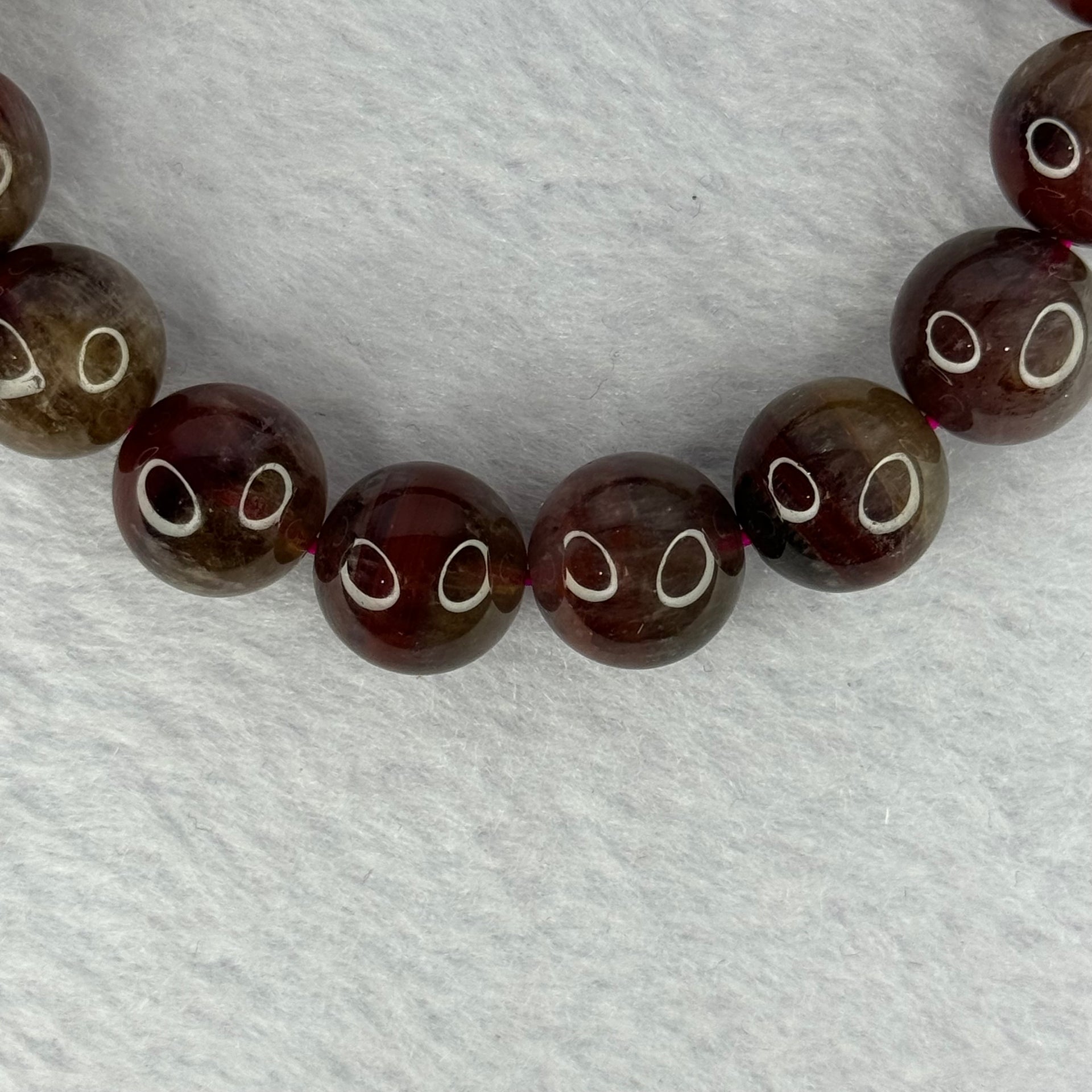 Above Average Natural Auralite 23 Bracelet 天然激光23手链 42.59g 18cm 12.1mm 17 Beads - Huangs Jadeite and Jewelry Pte Ltd