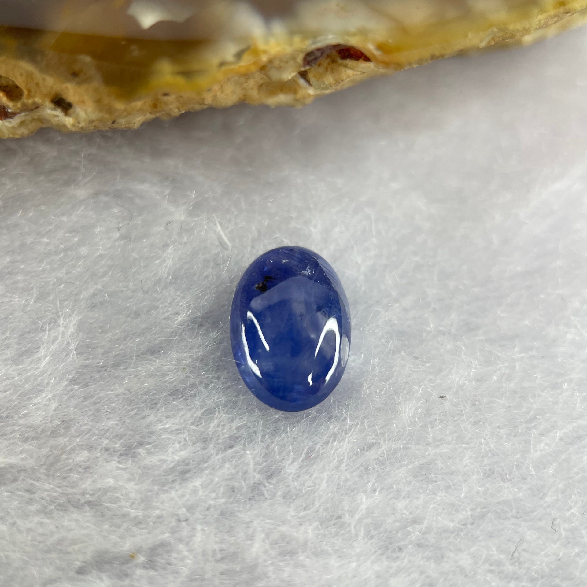 Natural Blue Sapphire Cabochon 2.20 ct 9.7 by 6.8 by 3.3mm - Huangs Jadeite and Jewelry Pte Ltd