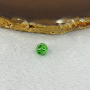 Type A Spicy Green Piao Hua Jadeite Beads for Bracelet/Necklace/Earrings/Ring 0.73g 7.6mm - Huangs Jadeite and Jewelry Pte Ltd