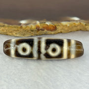 Natural Powerful Tibetan Old Oily Agate 4 Eyes Dzi Bead Heavenly Master (Tian Zhu) 四眼天诛 11.83g 46.2 by 13.0mm - Huangs Jadeite and Jewelry Pte Ltd