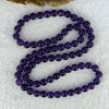 Good Grade Natural Amethyst Necklace 46.18g 53cm 7.8mm 75 Beads