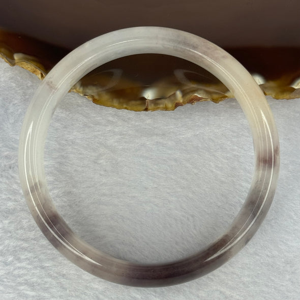 Transparent Grey with Yellow Quartzite Jade Bangle 天山玉手镯 Internal Diameter 62.1mm 46.57mm 14.8 by 7.5mm