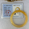 Transparent Orange to Yellow Quartzite Jade Bangle 天山玉手镯 Internal Diameter 57.3mm 38.10g 9.6 by 9.6mm