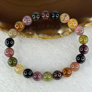 Good Grade Natural Tourmaline Beads Bracelet 好的天然碧玺珠手链 22.77g 16cm 8.9mm 22 Beads - Huangs Jadeite and Jewelry Pte Ltd