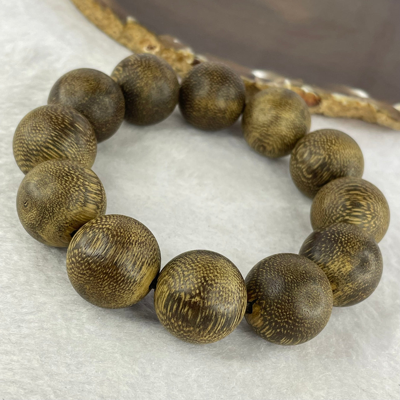 Natural Vietnam Agarwood Beads Bracelet 54.21g 19.9mm 12 Beads (Sinking Type) - Huangs Jadeite and Jewelry Pte Ltd