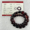 Natural Blood Red Amber Beads Bracelet 天然血珀手链 27.99g 48cm 7.3-11.5mm 43 Beads