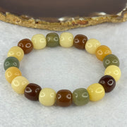 Natural Mixed Color Bodhi Beads Bracelet 天然多宝菩提手链 19.89g 17cm 11.3mm 19 Beads - Huangs Jadeite and Jewelry Pte Ltd