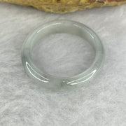 Type A Light Grey with Dark Grey Patches Jadeite Ring 2.52g 4.8 by 3.0mm US 8.75 HK 19.5 - Huangs Jadeite and Jewelry Pte Ltd