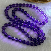 Good Grade Natural Amethyst Necklace 46.64g 53cm 7.8mm 75 Beads