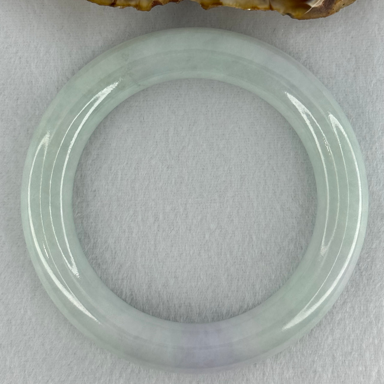 Type A Light Blueish Green and Lavender Jadeite Bangle Internal Diameter 56.7mm 82.96g 13.0 by 11.8mm (Close to Perfect)