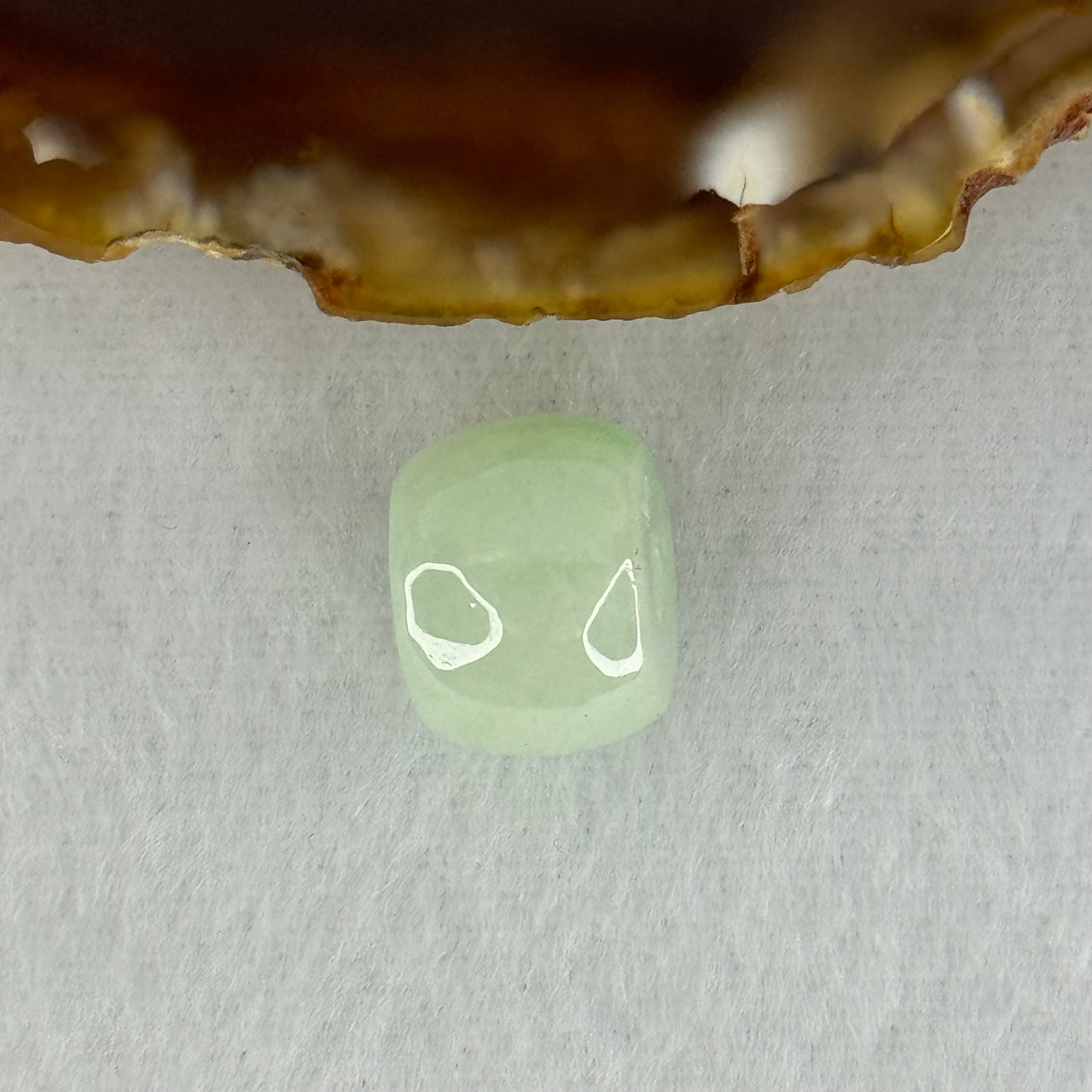 Type A Light Green Jadeite Lulu Tong Charm 3.62g 13.1 by 9.9mm