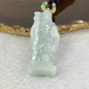 Type A Sky Blue Tu Di Gong Earth God 43.34g 56.0 by 24.2 by 17.6mm - Huangs Jadeite and Jewelry Pte Ltd