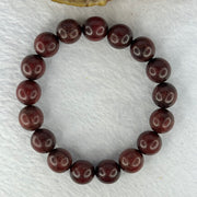 Natural Blood Zitan Beads Bracelet 天然血檀木手链 13.11g 17.5cm 11.9mm 17 Beads - Huangs Jadeite and Jewelry Pte Ltd