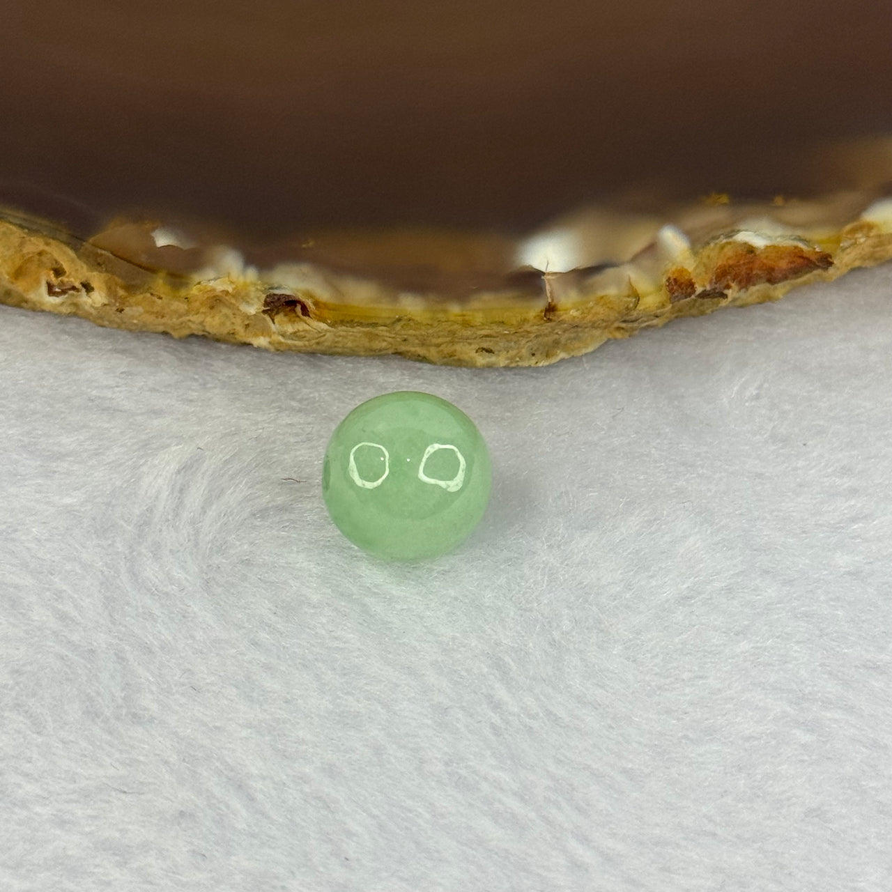 Type A Apple Green Jadeite Bead for Bracelet/Necklace/Earrings/ Ring 2.56g 11.5mm - Huangs Jadeite and Jewelry Pte Ltd