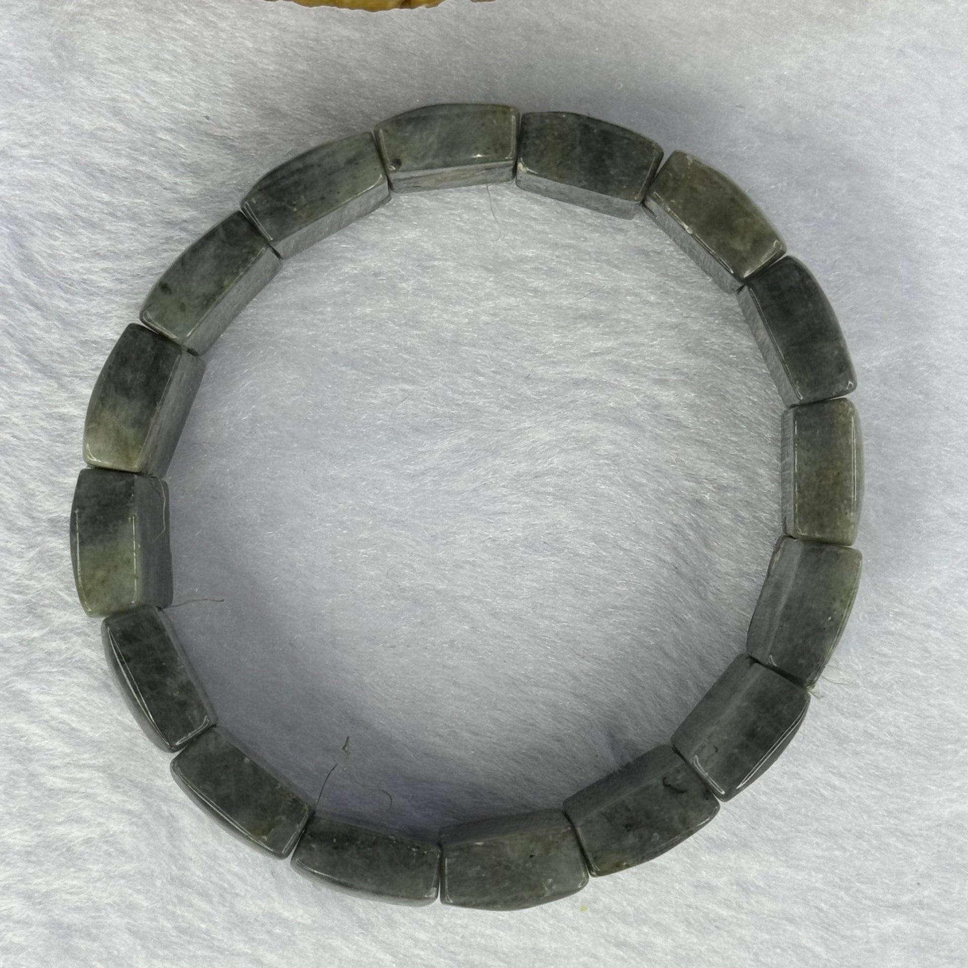 Natural Labradorite Bracelet 42.96g 16.5cm 16.2 by 12.2 by 6.1mm 16pcs - Huangs Jadeite and Jewelry Pte Ltd