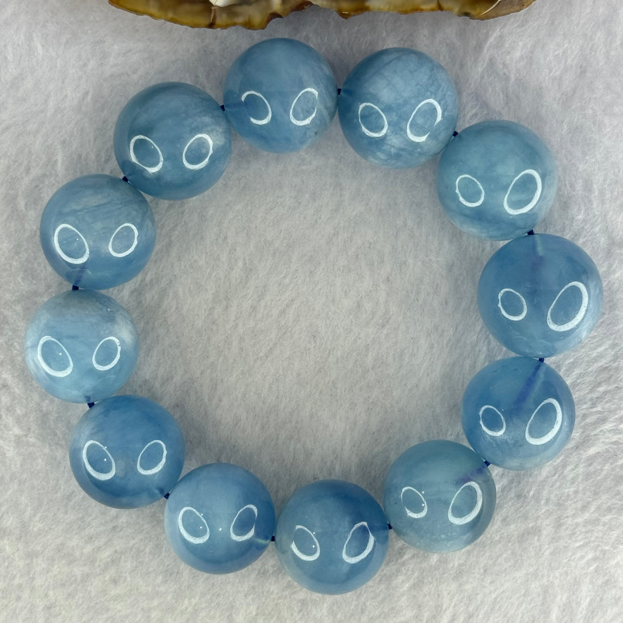 Natural Aquamarine Beads Bracelet 109.02g 19cm 19.9mm 12 Beads