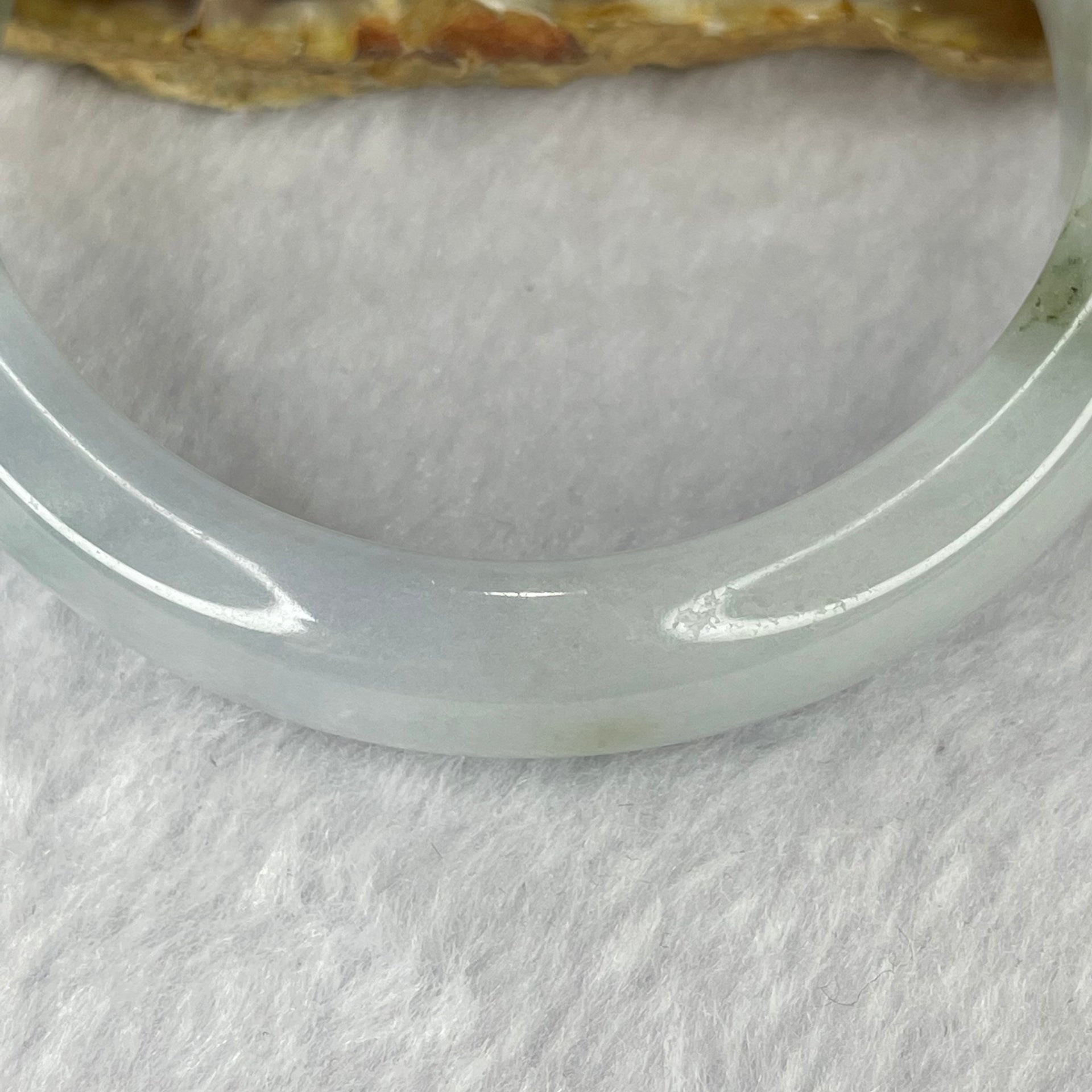 Type A Blueish Lavender Green Jadeite Bangle 57.14g inner Dia 57.6mm 13.1 by 8.2mm - Huangs Jadeite and Jewelry Pte Ltd