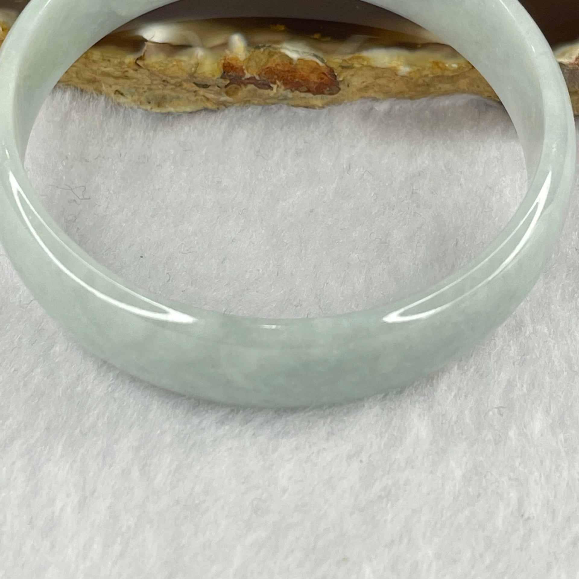 Type A Sky Blue Lavender Jadeite Bangle 24.09g inner Dia 51.8mm 13.0 by 3.9mm (internal lines) - Huangs Jadeite and Jewelry Pte Ltd