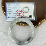 Type A Translucent Grey Wuji Jadeite Bangle 70.95g inner Dia 54.4mm 11.8 by 11.2mm - Huangs Jadeite and Jewelry Pte Ltd