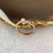 Moonstone 3.2 by 3.2 by 1.7 mm (estimated) in 925 Rose Gold Silver Ring 1.17g - Huangs Jadeite and Jewelry Pte Ltd