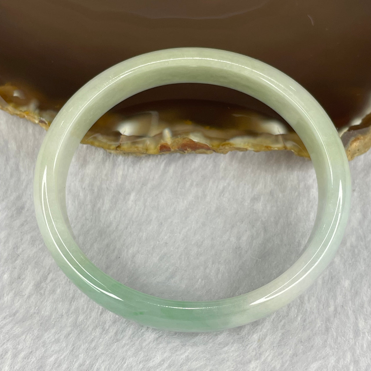 Type A Sky Blue Yellow Jadeite Bangle 48.93g inner diameter 53.6mm 13.3 by 5.5mm (slight internal line) - Huangs Jadeite and Jewelry Pte Ltd