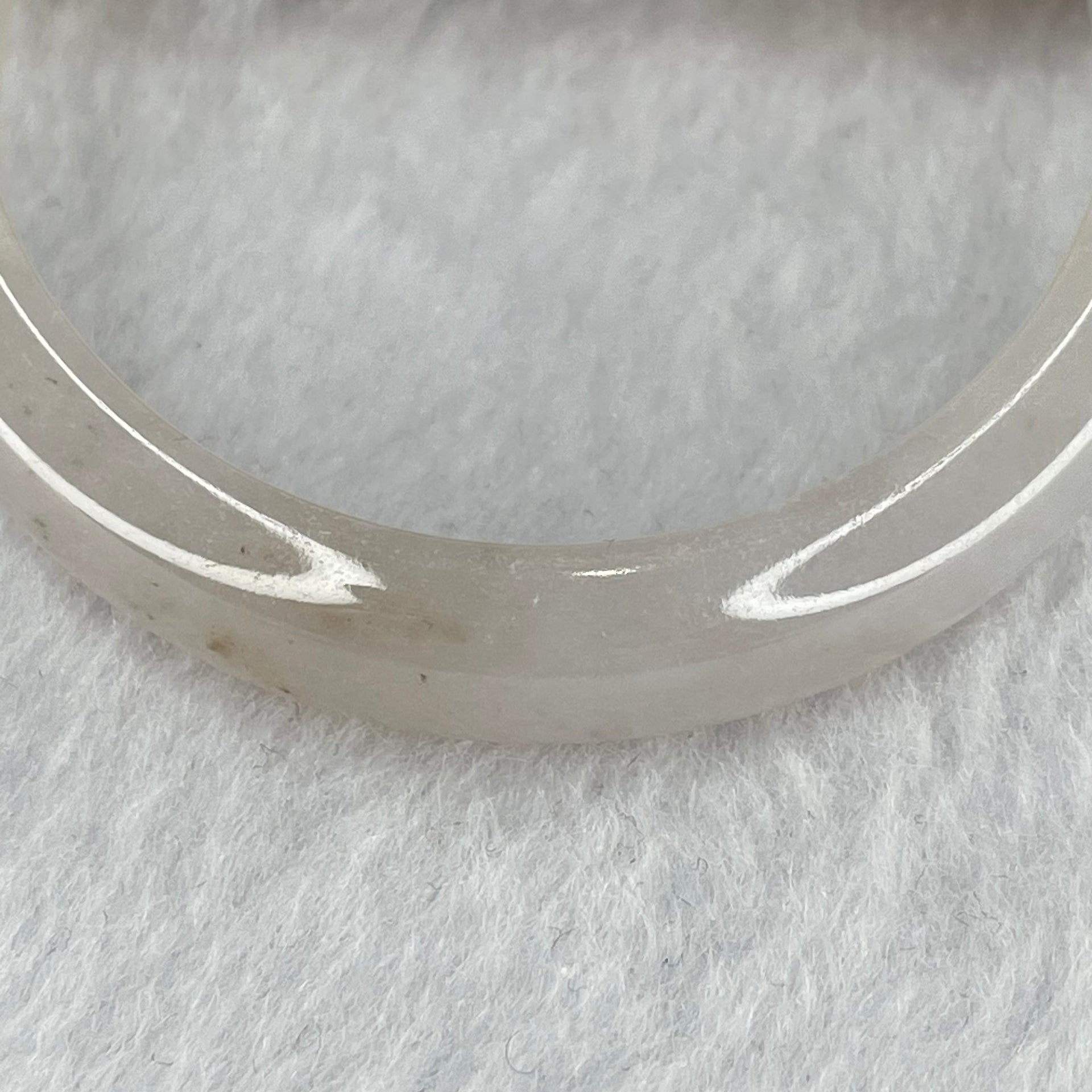 Type A Jelly Faint Greyish Lavender Jadeite Bangle 31.99g inner diameter 55.3mm 10.4 by 7.0mm (slight external rough) - Huangs Jadeite and Jewelry Pte Ltd