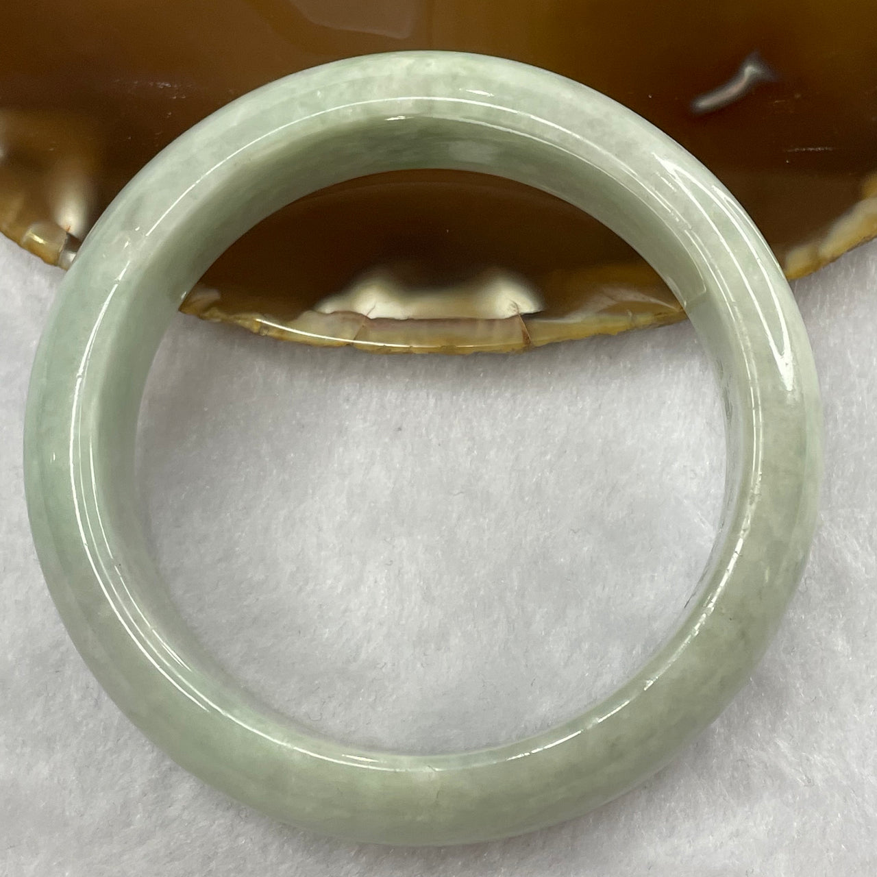 Type A Green Jade Jadeite Thick Bangle 89.75g inner Dia 58.5mm 19.4 by 8.4mm (External Rough) - Huangs Jadeite and Jewelry Pte Ltd