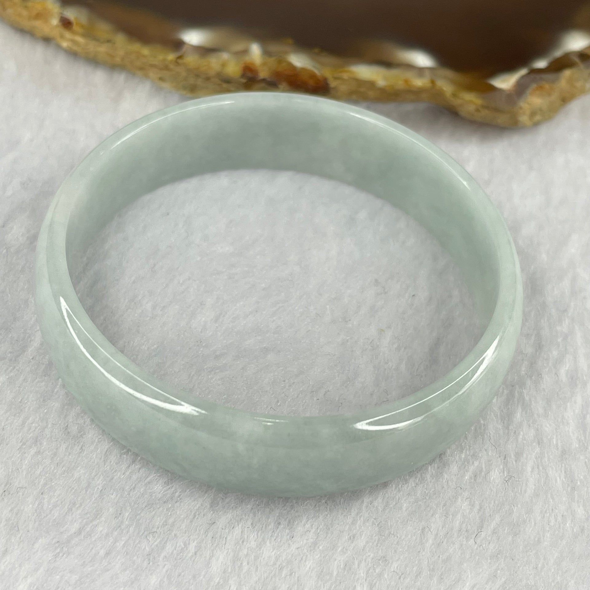 Type A Sky Blue Lavender Jadeite Bangle 24.09g inner Dia 51.8mm 13.0 by 3.9mm (internal lines) - Huangs Jadeite and Jewelry Pte Ltd