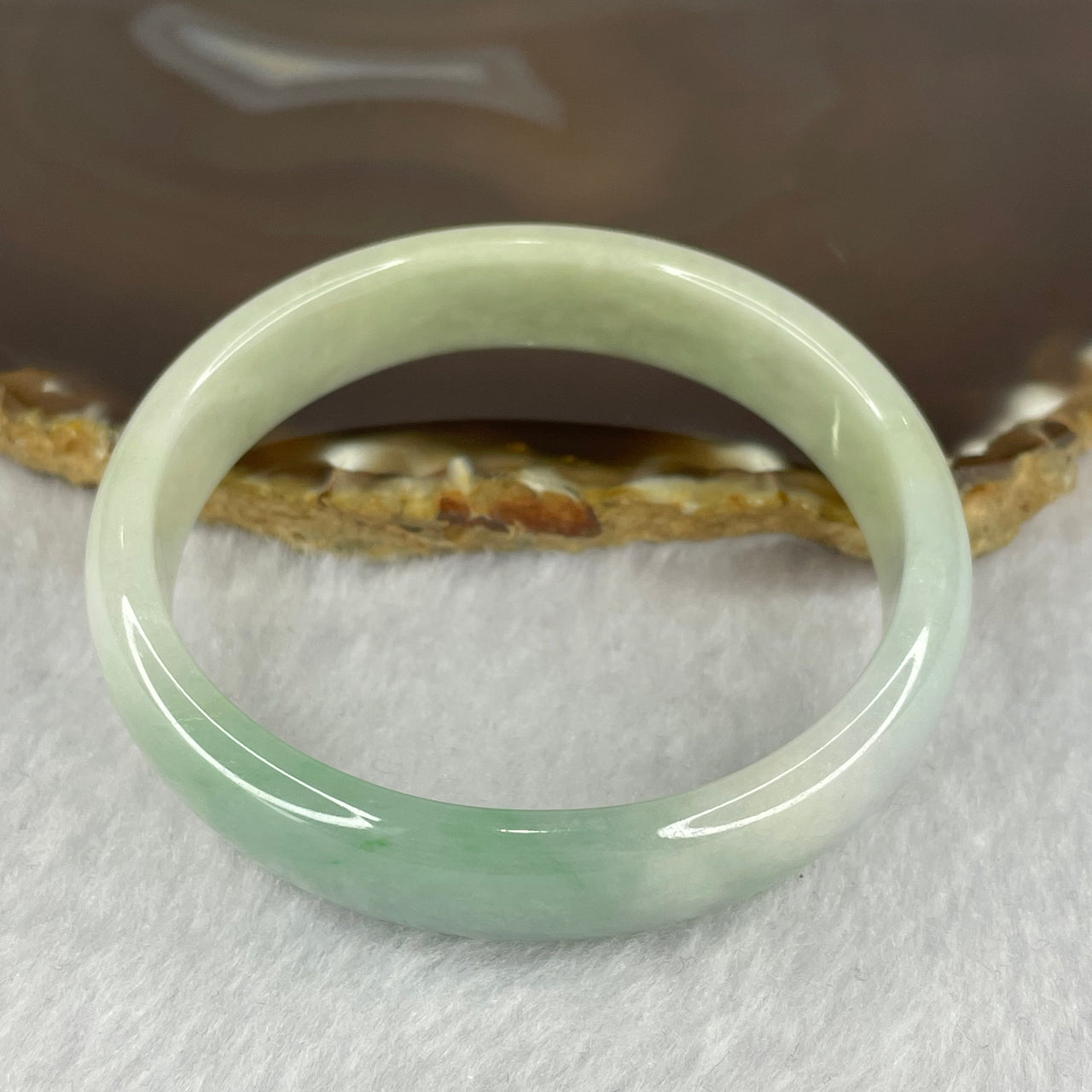 Type A Sky Blue Yellow Jadeite Bangle 48.93g inner diameter 53.6mm 13.3 by 5.5mm (slight internal line) - Huangs Jadeite and Jewelry Pte Ltd