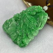 Great Grand Master Intense Apple Green Jadeite Phoenix Pendant - 51.86g 58.4 by 40.6 by 12.0 mm - Huangs Jadeite and Jewelry Pte Ltd