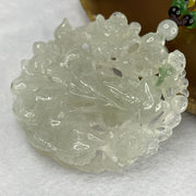 Grand Master Icy Green Piao Hua Jadeite Hollow Carving Phoenix Pendant - 43.10g 55.9 by 55.9 by 9.4 mm - Huangs Jadeite and Jewelry Pte Ltd