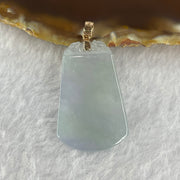 18K Rose Gold High Quality Type A High Icy Lavender Green Wu Shi Pai pendant 7.82g 35.6 by 23.4 by 3.7mm - Huangs Jadeite and Jewelry Pte Ltd