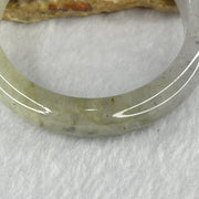 Type A Semi ICY Grey Wuji Green Jadeite Bangle 48.64g 51.8mm 11.2 by 8.4mm (slight external rough) - Huangs Jadeite and Jewelry Pte Ltd