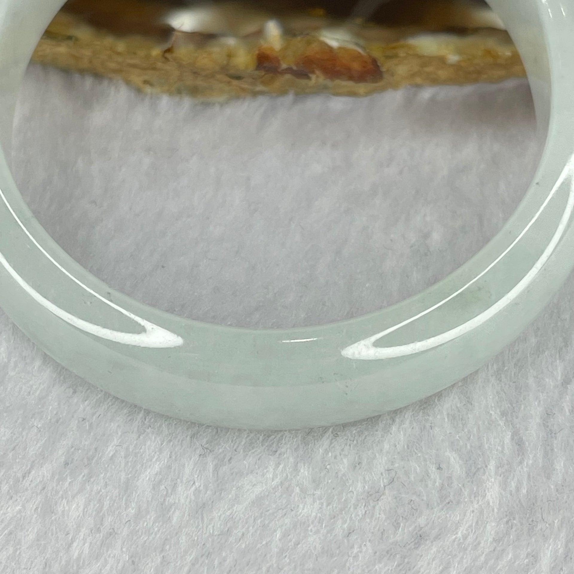 Type A Jelly Light Sky Blue Jadeite Bangle 39.79g inner Diameter 55.2mm 127 by 6.3mm (close to perfect) - Huangs Jadeite and Jewelry Pte Ltd