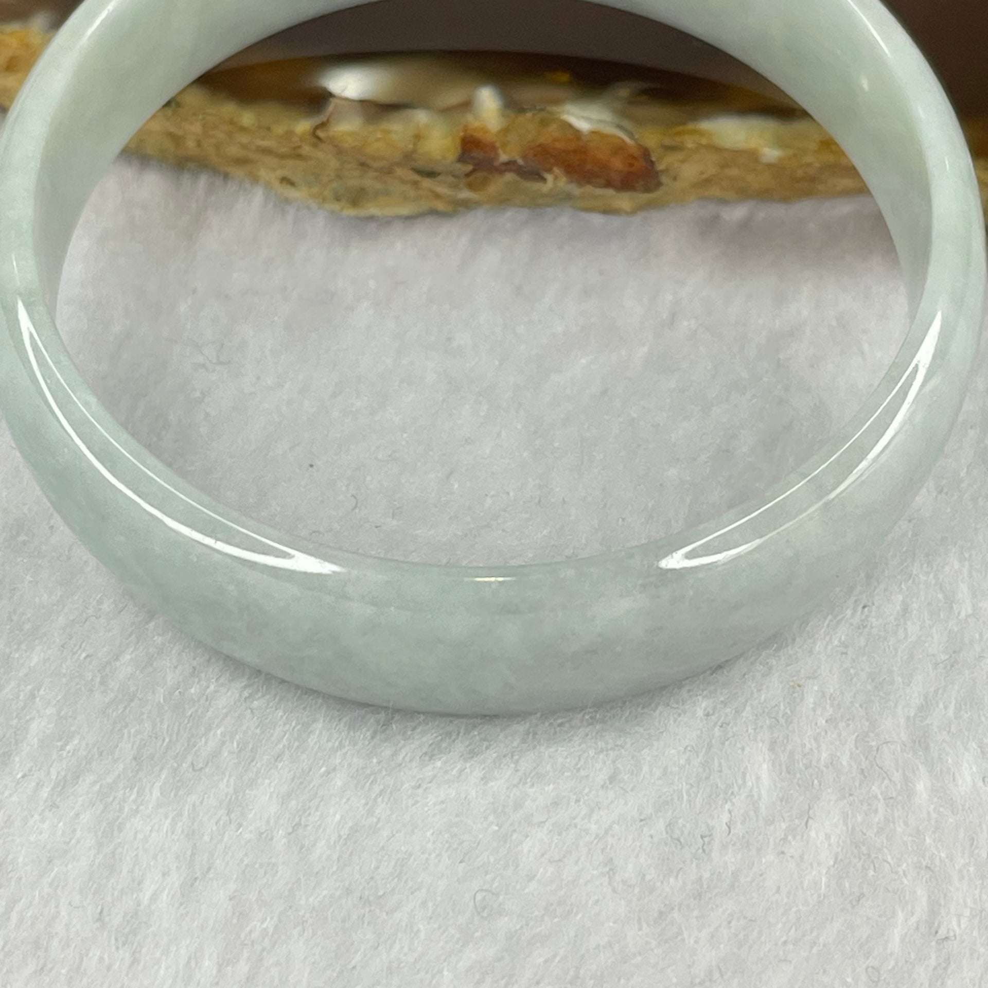 Type A Sky Blue Lavender Jadeite Bangle 24.09g inner Dia 51.8mm 13.0 by 3.9mm (internal lines) - Huangs Jadeite and Jewelry Pte Ltd