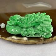 Great Grand Master Intense Apple Green Jadeite Phoenix Pendant - 51.86g 58.4 by 40.6 by 12.0 mm - Huangs Jadeite and Jewelry Pte Ltd