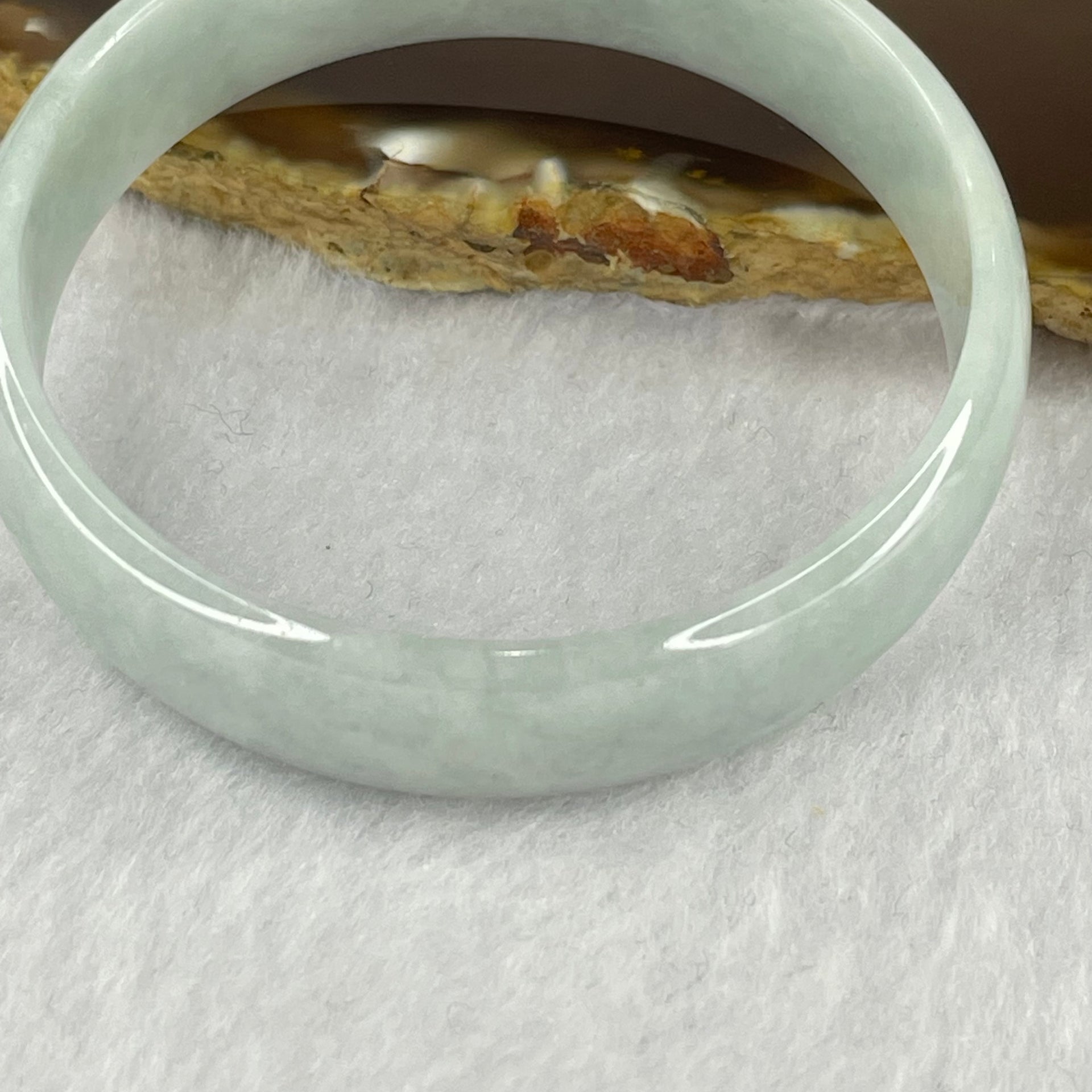 Type A Sky Blue Lavender Jadeite Bangle 24.09g inner Dia 51.8mm 13.0 by 3.9mm (internal lines) - Huangs Jadeite and Jewelry Pte Ltd