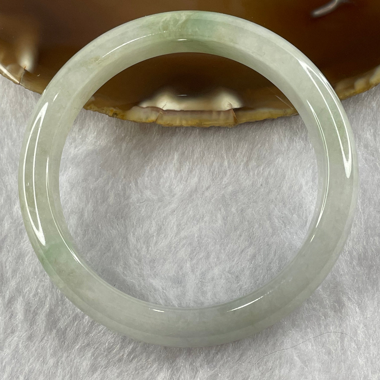 Type A Lavender and Green Jade Jadeite Bangle 47.51g inner Dia 56.2mm 11.5 by 8.2mm - Huangs Jadeite and Jewelry Pte Ltd