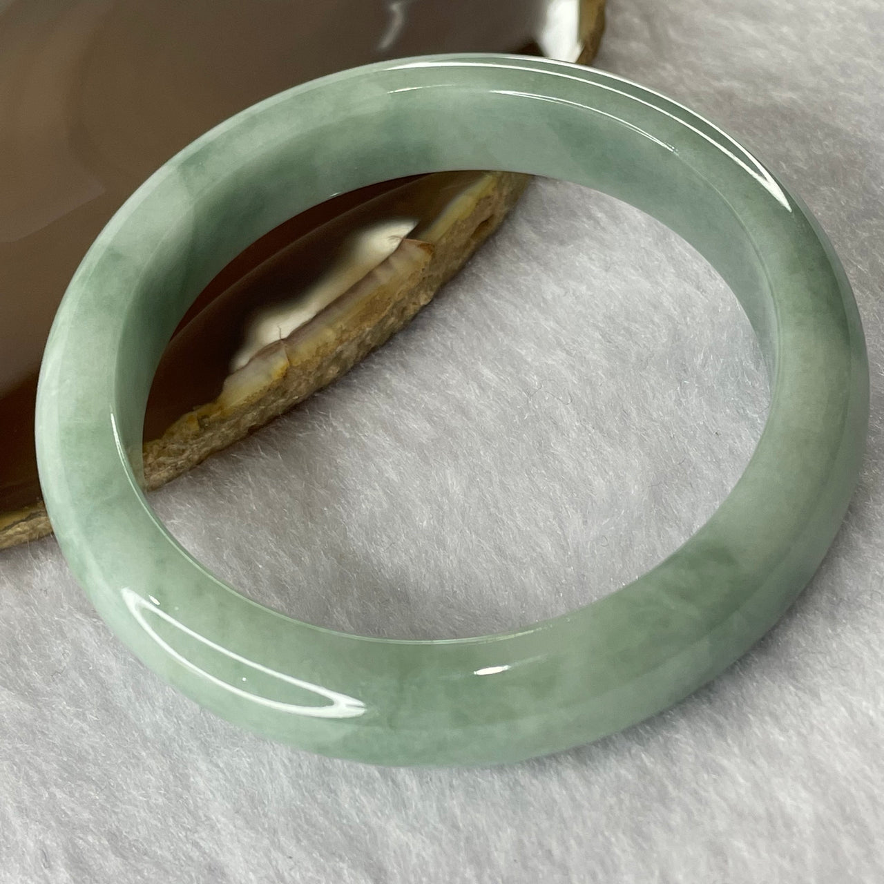 Type A Full Green Jade Jadeite Bangle 47.81g inner Dia 54.3mm 11.6 by 7.7mm - Huangs Jadeite and Jewelry Pte Ltd