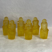 Liuli Crystal 6 Monks Total 553g each about 30.2 by 29.6 by 75.7mm - Huangs Jadeite and Jewelry Pte Ltd