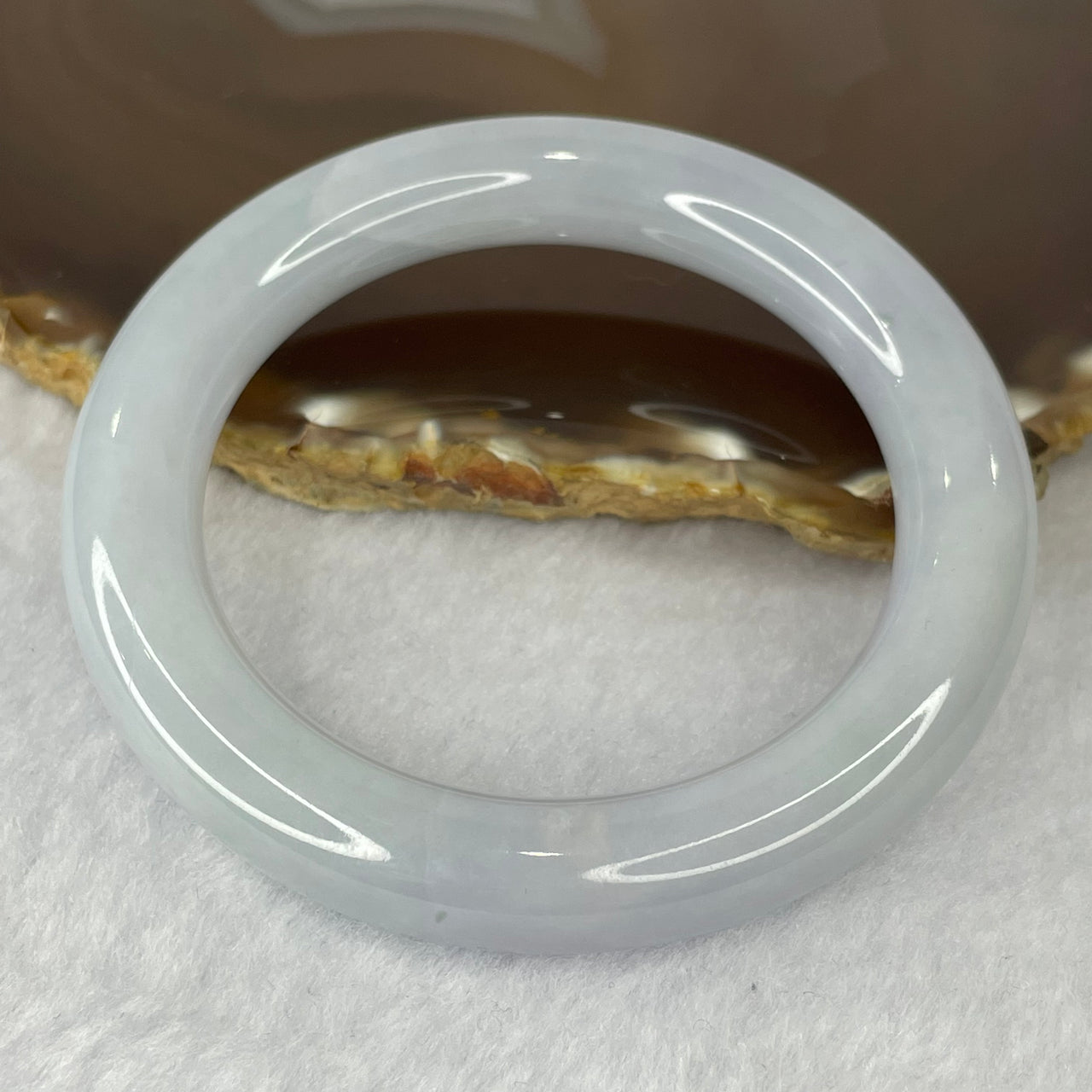 Type A Full Light Lavender Jadeite Bangle 61.19g inner Dia 53.6mm 10.9 by 10.8mm (Slight External Line) - Huangs Jadeite and Jewelry Pte Ltd