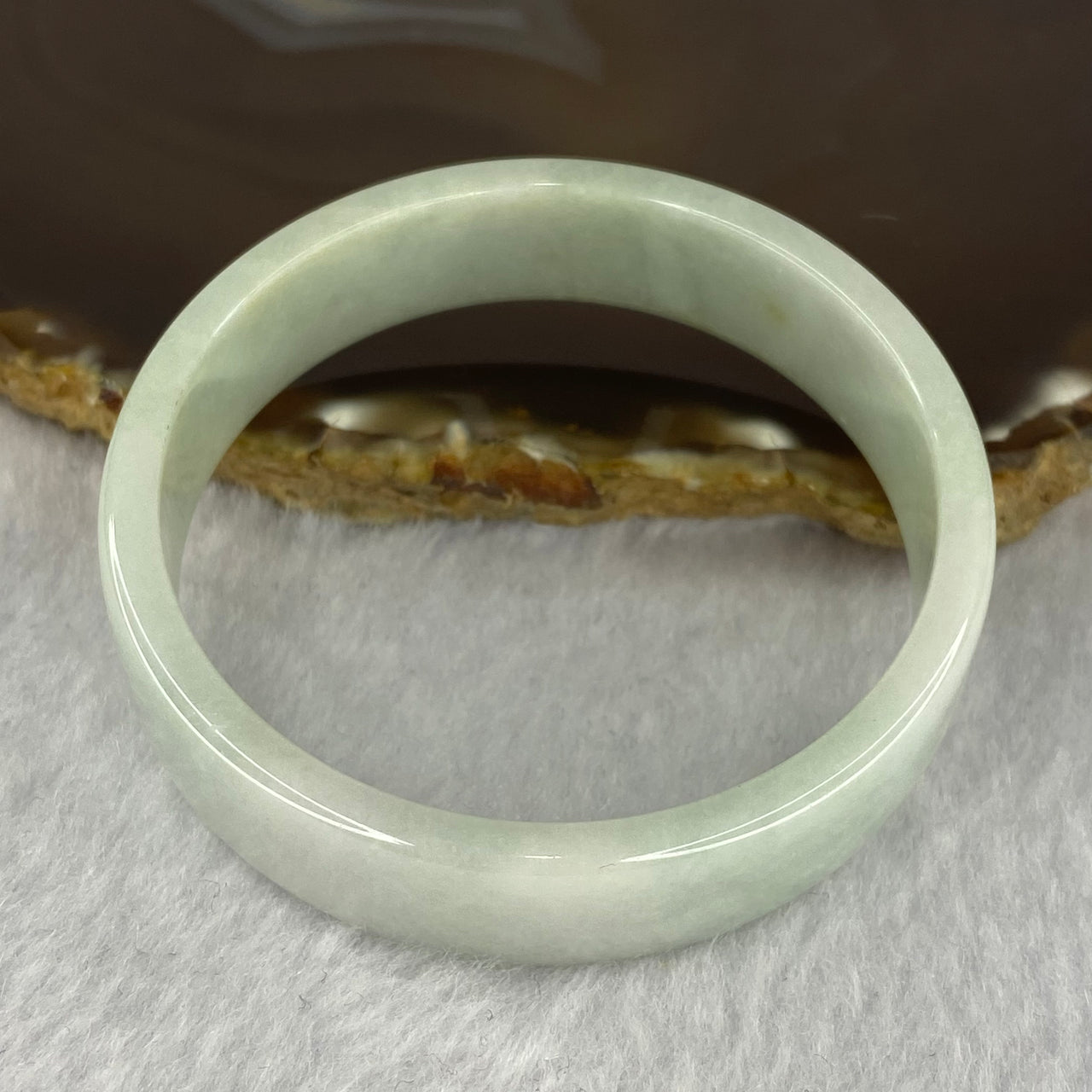 Type A Sky Blue Jadeite Bangle 33.99g inner diameter 53.2mm 13.4 by 4.4mm (slight internal line) - Huangs Jadeite and Jewelry Pte Ltd